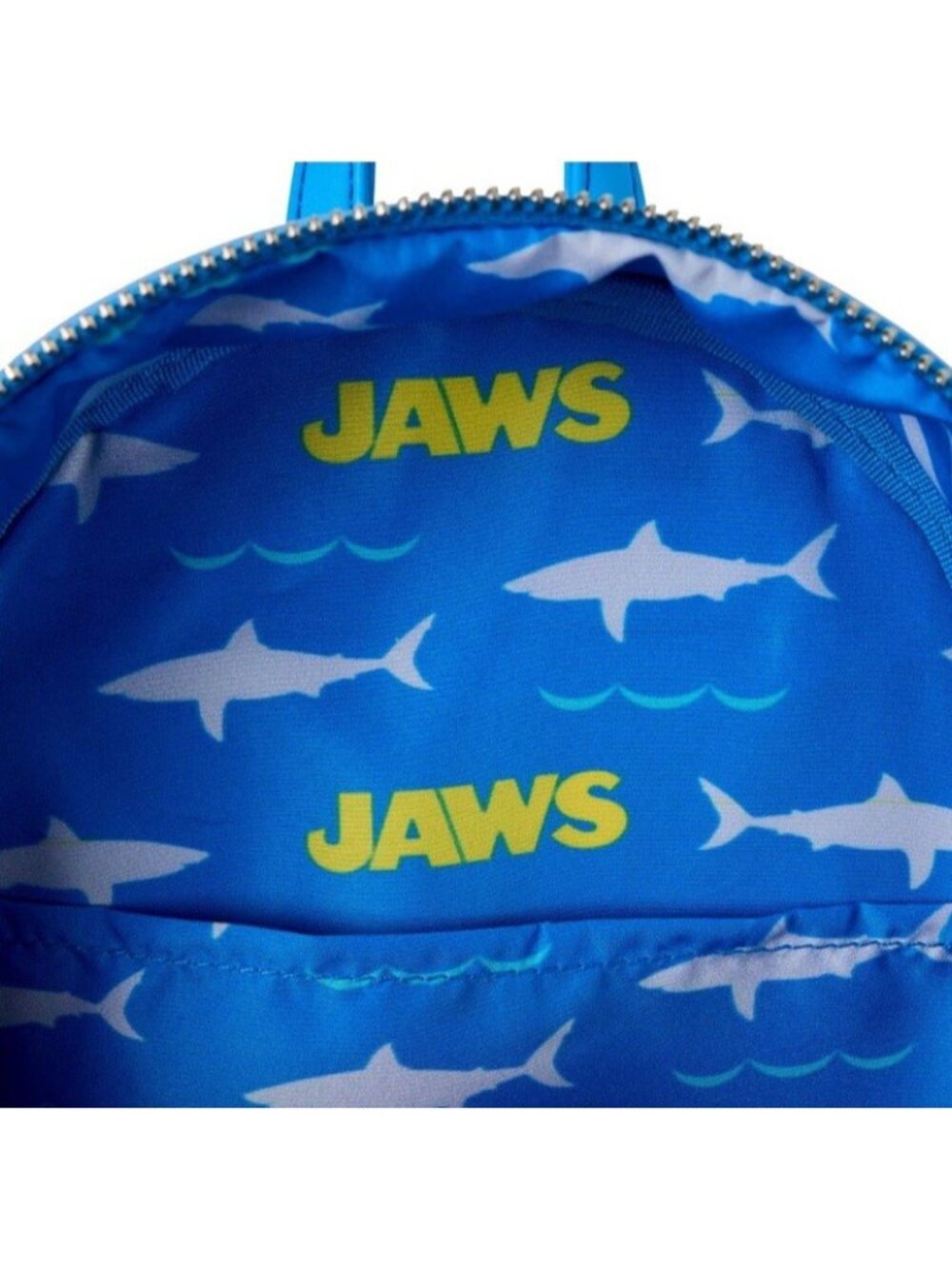 Loungefly Jaws Swimming in Ocean Boat Universal Mini Backpack Bag 50th Ann NWT - Picture 6 of 6